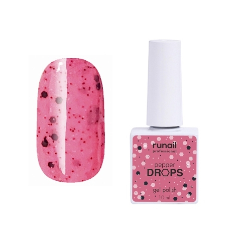 7305 RuNail Гель-лак Drops с шестигранниками, 10 мл.