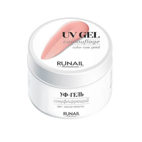 3747 RuNail Камуфлирующий УФ-гель Нежный лепесток, 56 гр.