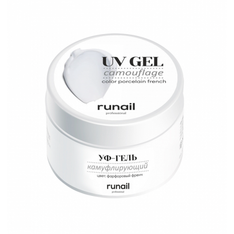 6100 RuNail Камуфлирующий УФ-гель Фарфоровый френч, 30 гр.