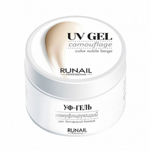 3876 RuNail Камуфлирующий УФ-гель Благородный бежевый, 30 гр.