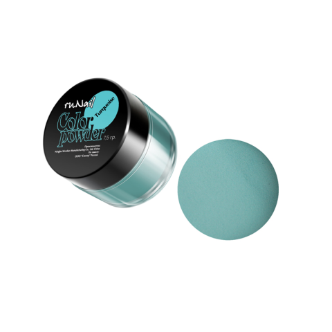 0035 RuNail Акриловая пудра Бирюзовая, 7,5 гр.