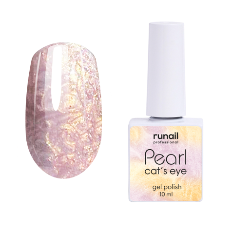 7640 RuNail Гель-лак Cat's eye Pearl, 10 мл.