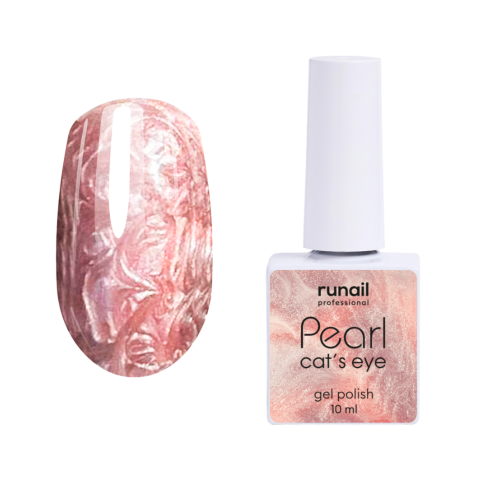 7641 RuNail Гель-лак Cat's eye Pearl, 10 мл.