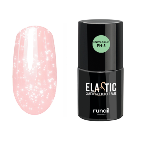 7751 RuNail База Каучуковая камуфлирующая для гель-лака, 10 мл.