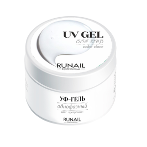 3443 RuNail Однофазный УФ Гель Прозрачный, 15 гр.