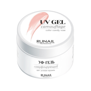 3451 RuNail Камуфлирующий УФ Гель Розовая карамель, 15 гр.