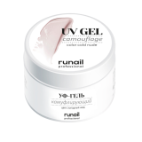 4072 RuNail Камуфлирующий УФ Гель Холодный нюд, 15 гр.