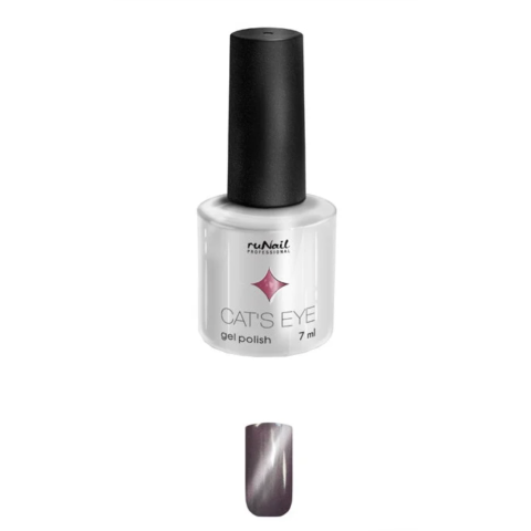 2927 RuNail Гель-лак Cat's eye Серебристый блик, 7 мл.