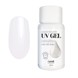 5397 RuNail Камуфлирующий Жидкий УФ Гель Молочный коктейль, 30 мл.