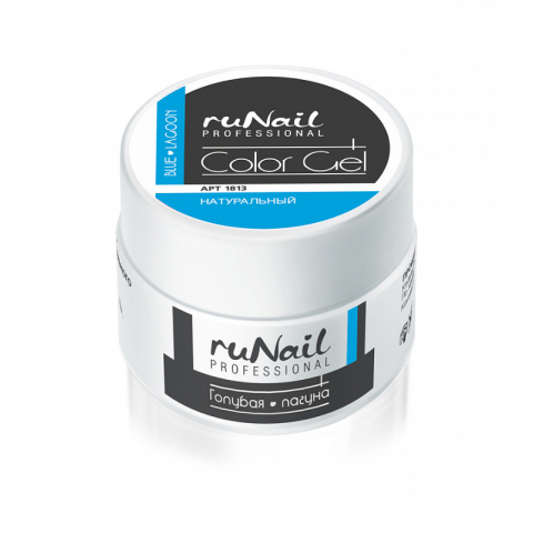 1813 RuNail Цветной УФ-Гель Голубая лагуна, 7,5 гр.