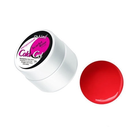 0503 RuNail Цветной УФ-Гель Алая роза, 7,5 гр.