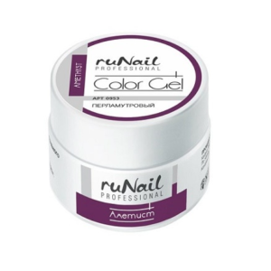 0953 RuNail Цветной УФ-Гель Аметист с перламутром, 7,5 гр.