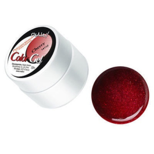 0516 RuNail Цветной УФ-Гель Вишня перламутр с блёстками, 7,5 гр.