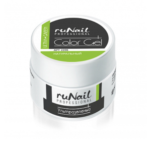 2206 RuNail Цветной УФ-Гель Ультразелёный, 7,5 гр.