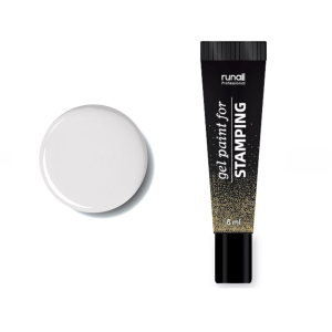 6729 RuNail Гель-Краска для стемпинга Белая, 8 мл.