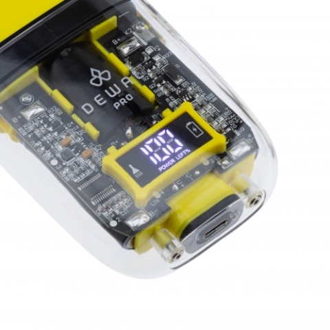 03-082 Yellow DEWAL Barber Style Neon Шейвер для проработки контуров бороды 7000 об/мин, аккум., 2 бр.гол.