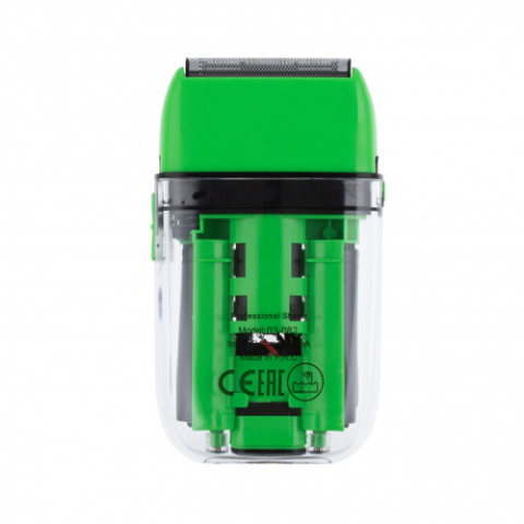 03-082 Green DEWAL Barber Style Neon Шейвер для проработки контуров бороды 7000 об/мин, аккум., 2 бр.гол.