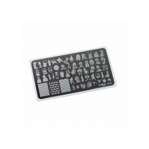 Lesly Пластина для стемпинга 6*12 см Anime