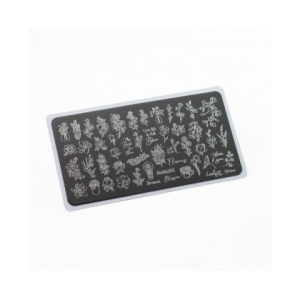 Lesly Пластина для стемпинга 6*12 см Flora