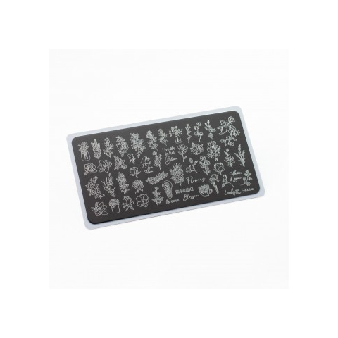 Lesly Пластина для стемпинга 6*12 см Flora