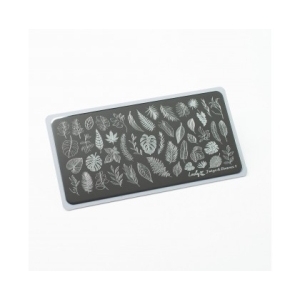 Lesly Пластина для стемпинга 6*12 см Twigs&Leaves-1
