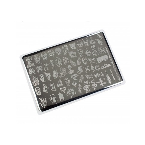 Lesly Пластина для стемпинга 8*12 см Trash Polka-1