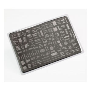 Lesly Пластина для стемпинга 8*12 см Words-1