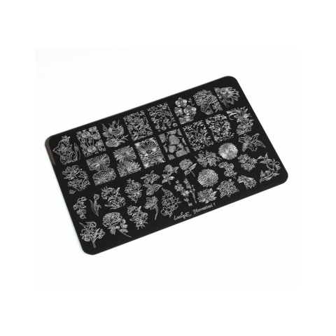 Lesly Пластина для стемпинга 9.5*14.5 см Flowerbed-1