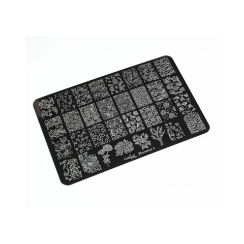 Lesly Пластина для стемпинга 9.5*14.5 см Flowerbed-2