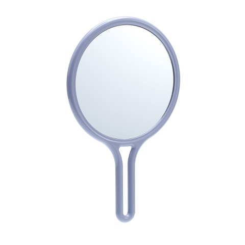MR-61 silver DEWAL Зеркало с ручкой, пластик, серое 26*16*1 см
