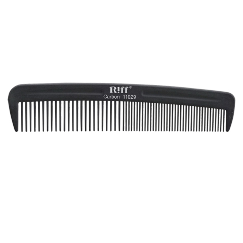 11029 RIFF Расческа Карбон карманная комбинированная, 124 мм