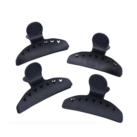 JB00315 Зажим "бабочка" черный, пластик (4 шт)