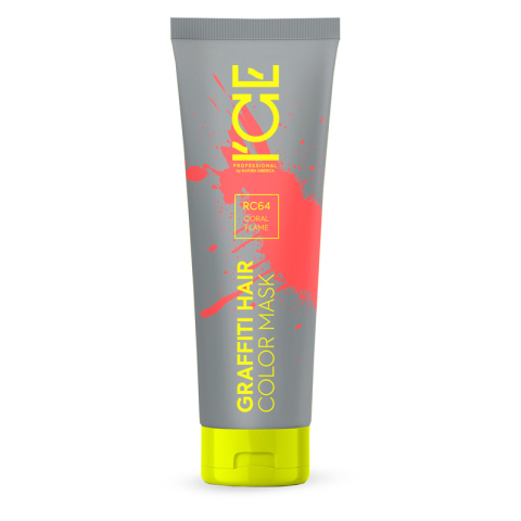 ICE Color Mask Тонирующая маска для волос, коралловый, 140 мл.