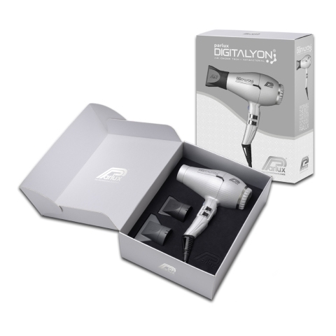 0901-Silver Фен PARLUX Digitalyon серебристый, 2400 Вт, 2 насадки