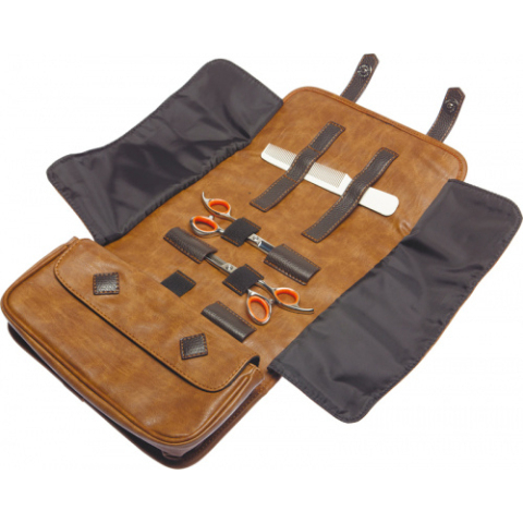 GS-1710 Чехол для парикмахерских инструментов, коричневый, 25*13*8 см