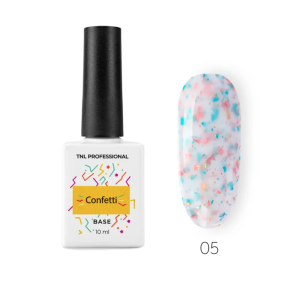 TNL База молочная Confetti №5 с цветной поталью, 10 мл.