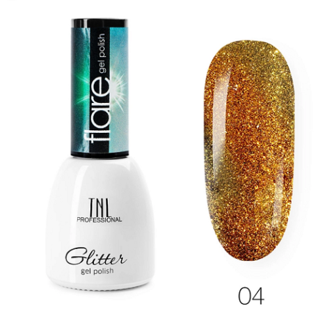 TNL Гель-лак Кошачий глаз Flare №4 Бронзовые лучи, 7 мл.