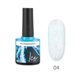 TNL Закрепитель для гель-лака Ice Top №04 с прозрачной жемчужной слюдой, 10 мл.