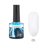 TNL Закрепитель для гель-лака Ice Top №05 с прозрачной жемчужной слюдой, 10 мл.