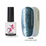 PASHE Гель-лак Хамелеон Iguana №02 бирюзовый, 9 мл.