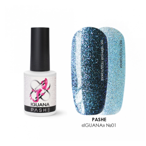 PASHE Гель-лак Хамелеон Iguana №01 синий, 9 мл.
