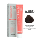 TEFIA AMB Крем-краска 6.880 Темный блондин интенсивный коричневый для седых волос, 60 мл.