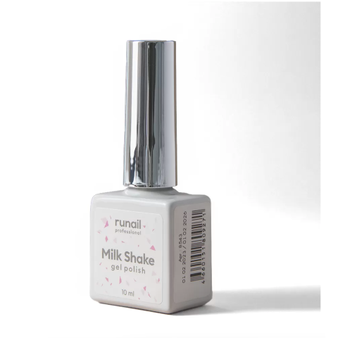 8543 RuNail Гель-лак Milk Shake с поталью, 10 мл.