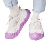 Бахилы п/э Премиум фиолетовые (с двойной подошвой) №50