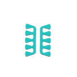 Разделители для пальцев Бирюзовый, упак/25 пар.