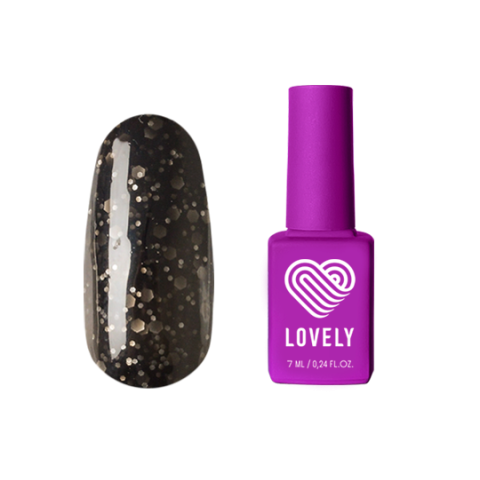 4168 Lovely База чёрная с белыми хлопьями Sugar Base, 7 мл.