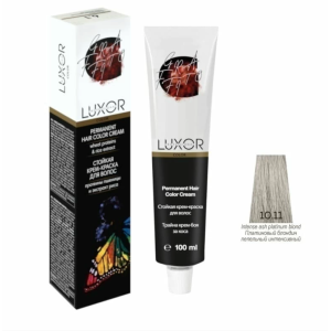 Luxor Professional Крем-краска 10.11 Платиновый блондин пепельный интенсивный, 100 мл.