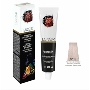 Luxor Professional Крем-краска 12.12 Специальный блондин пепельный фиолетовый, 100 мл.
