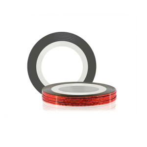 2518 RuNail Самоклеющаяся лента, красная, 20 м.