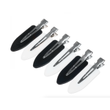 CL2603 White/black Зажим Лепесток, пластик 6 см (6 шт)